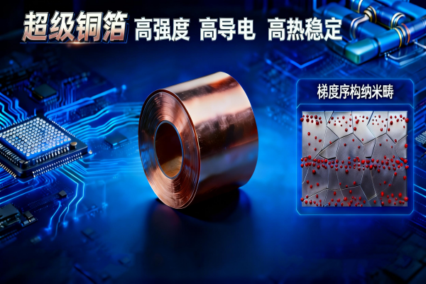 中国科学家造出“超级铜箔”——高强度、高导电与高热稳定